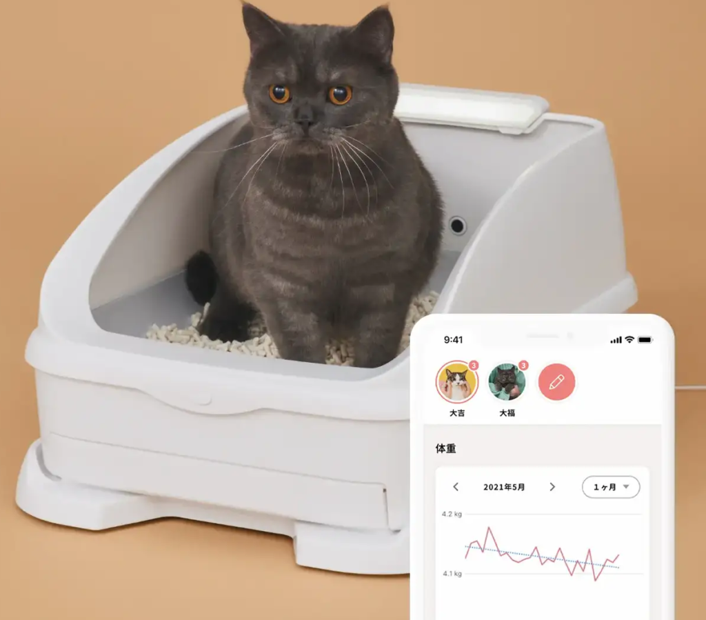 ヘルスチェックIoTスマートトイレによる愛猫の日々の健康管理と病気